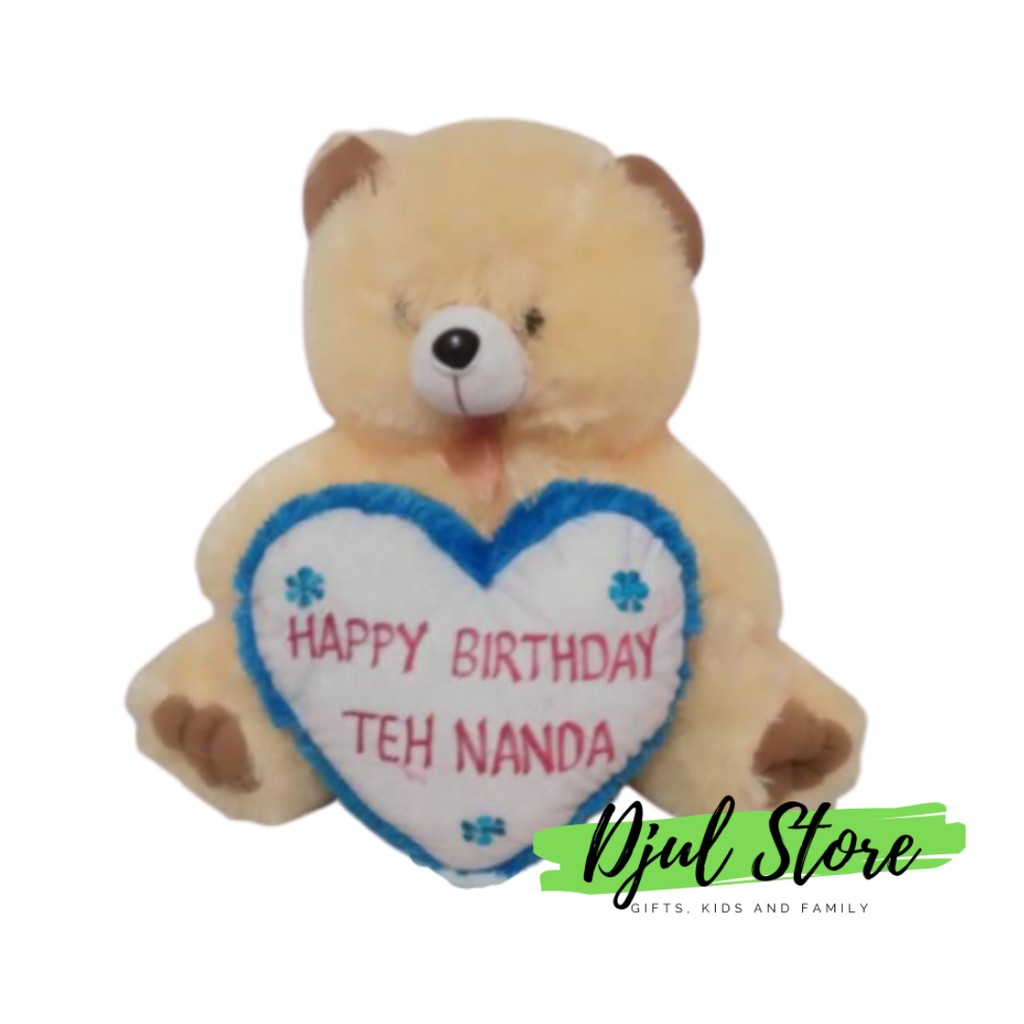 [GRATIS UKIR NAMA] BONEKA TEDDY BEAR LUCU BISA DUDUK