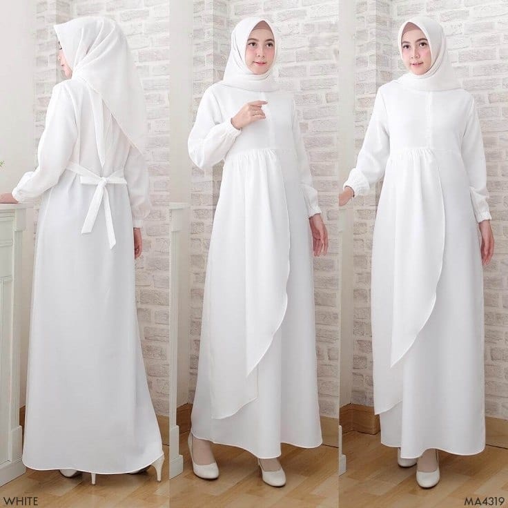 Gamis Remaja Gamis Putih Gamis Busui Jumbo Dress Muslim Gamis Pengajian Gamis Manasik Jumbo Gamis Murah Oversize Dress Putih Elegan Baju Muslim Terlaris COD