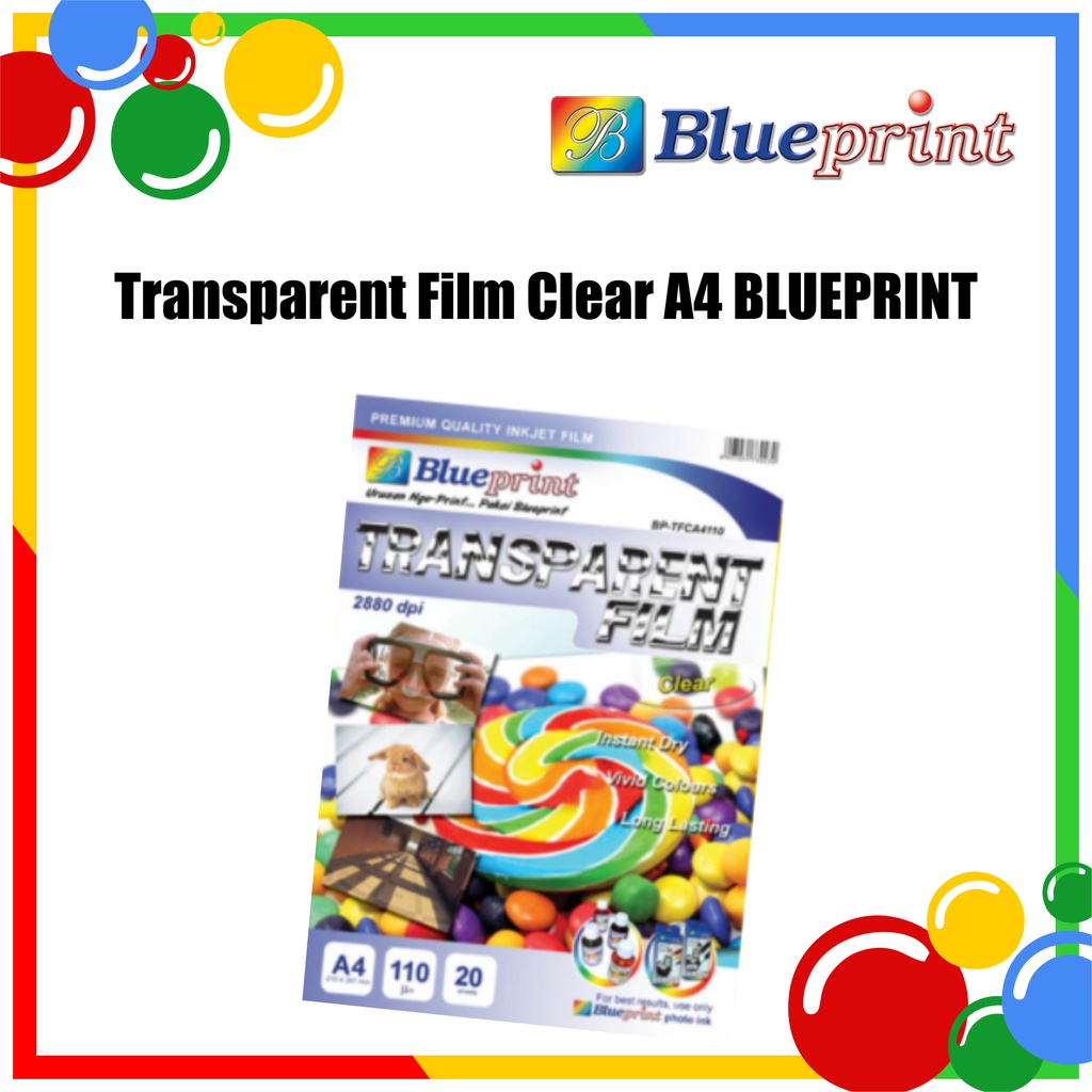 

Kertas Film Transparan Bening / Transparent Film Clear BLUEPRINT A4