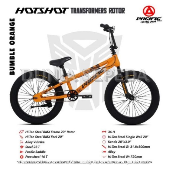 SEPEDA ANAK BMX PACIFIC TRANSFORMER HOTSHOT ROTOR 20" TERMURAH ORI 100%