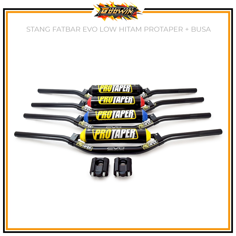 Stang Setang Fatbar PROTAPER EVO LOW TWINWALL + Busa / CONTOUR 4 mm plus Raiser Peninggi Stang