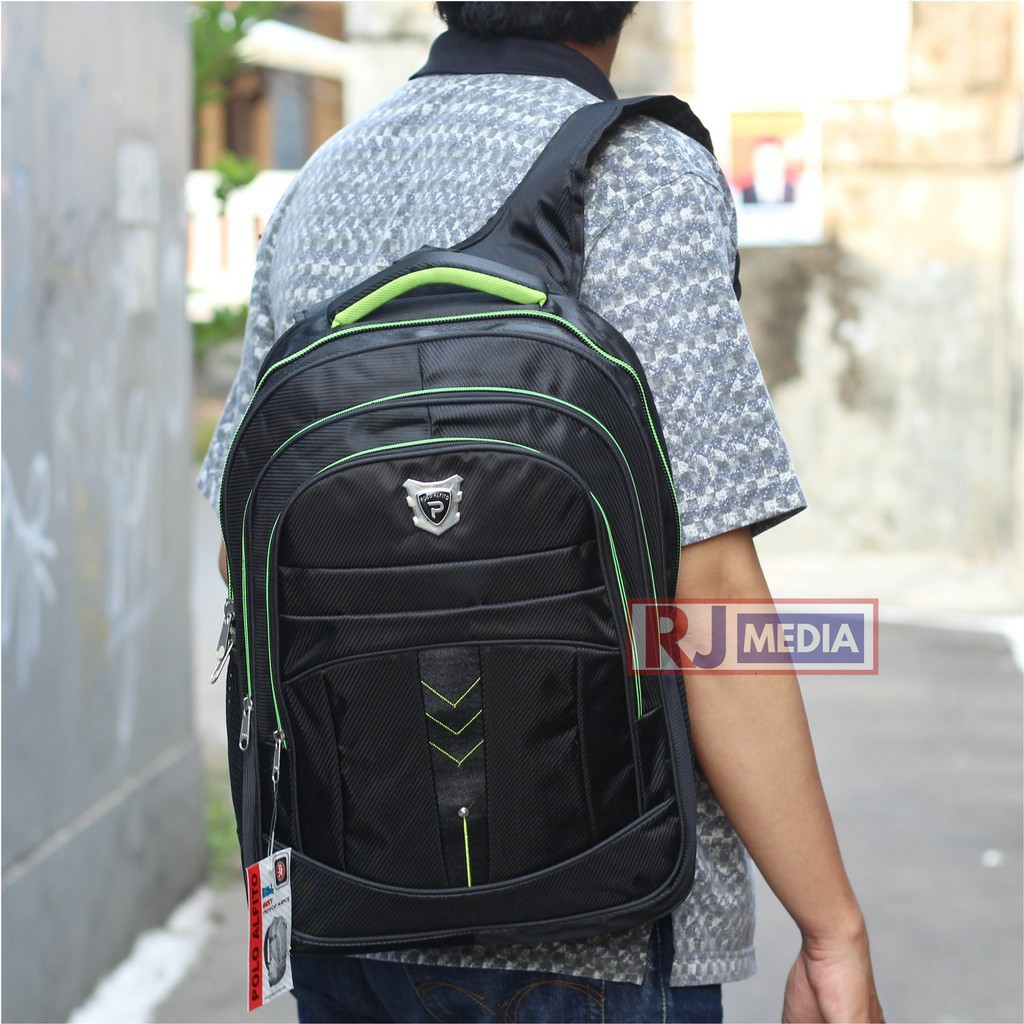 Tas Ransel Laptop In Polo Alfito Motif Panah Merah Elegant Stylish Backpack Sekolah SD SMP SMA Kuliah Kerja Free Raincover Tas Ransel Impor Kualitas Tinggi