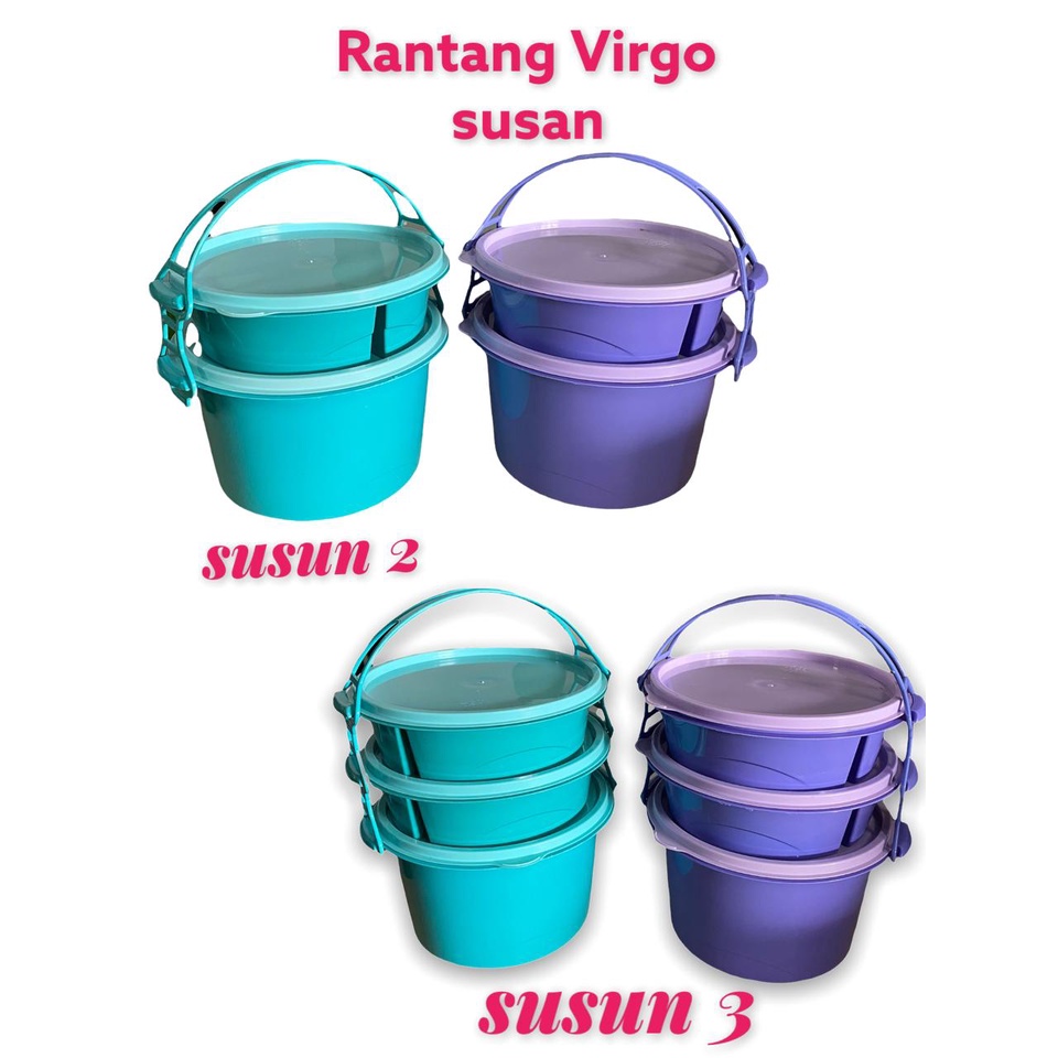 Rantang susun bulat/ rantang piknik/ rantang nasi plastik