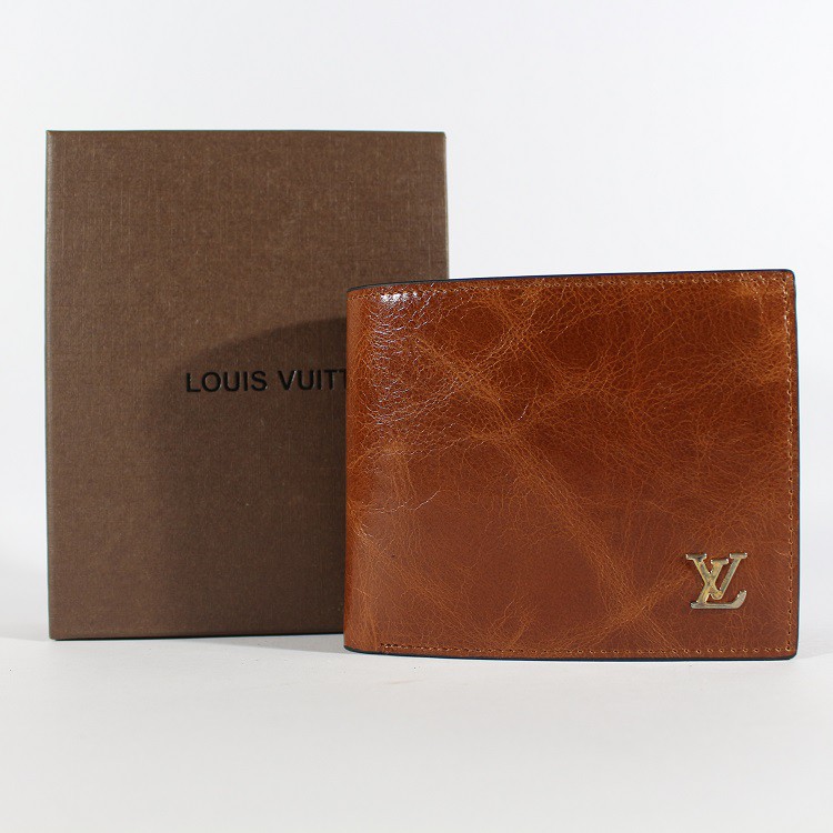 Dompet Pria Kulit Asli Branded, Dompet Cowok LV 301-2619 BROWN