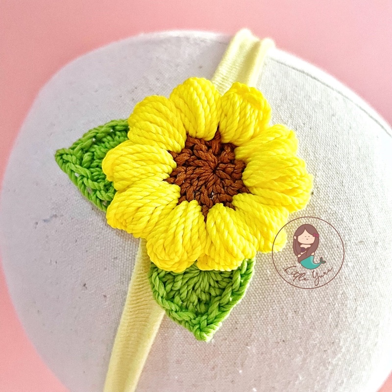 LITTLE YURA - SUNFLOWER Headband / Bandana Bayi / Newborn Headband Nylon Baby / Pita Bayi dan Anak / Aksesoris Bando Anak