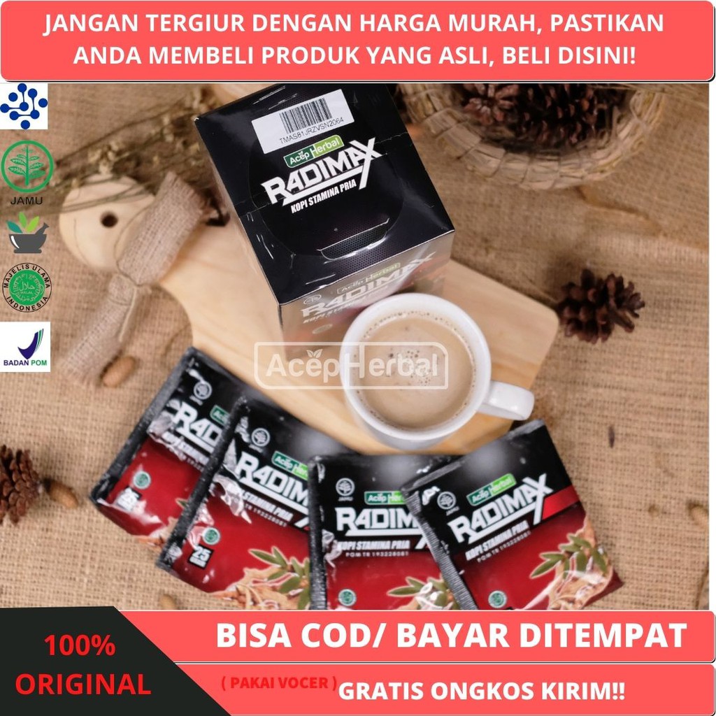 

KOPI HERBAL RADIMAX 100% ORIGINAL - Rempah Rempah Pilihan Tanpa Bahan Kimia