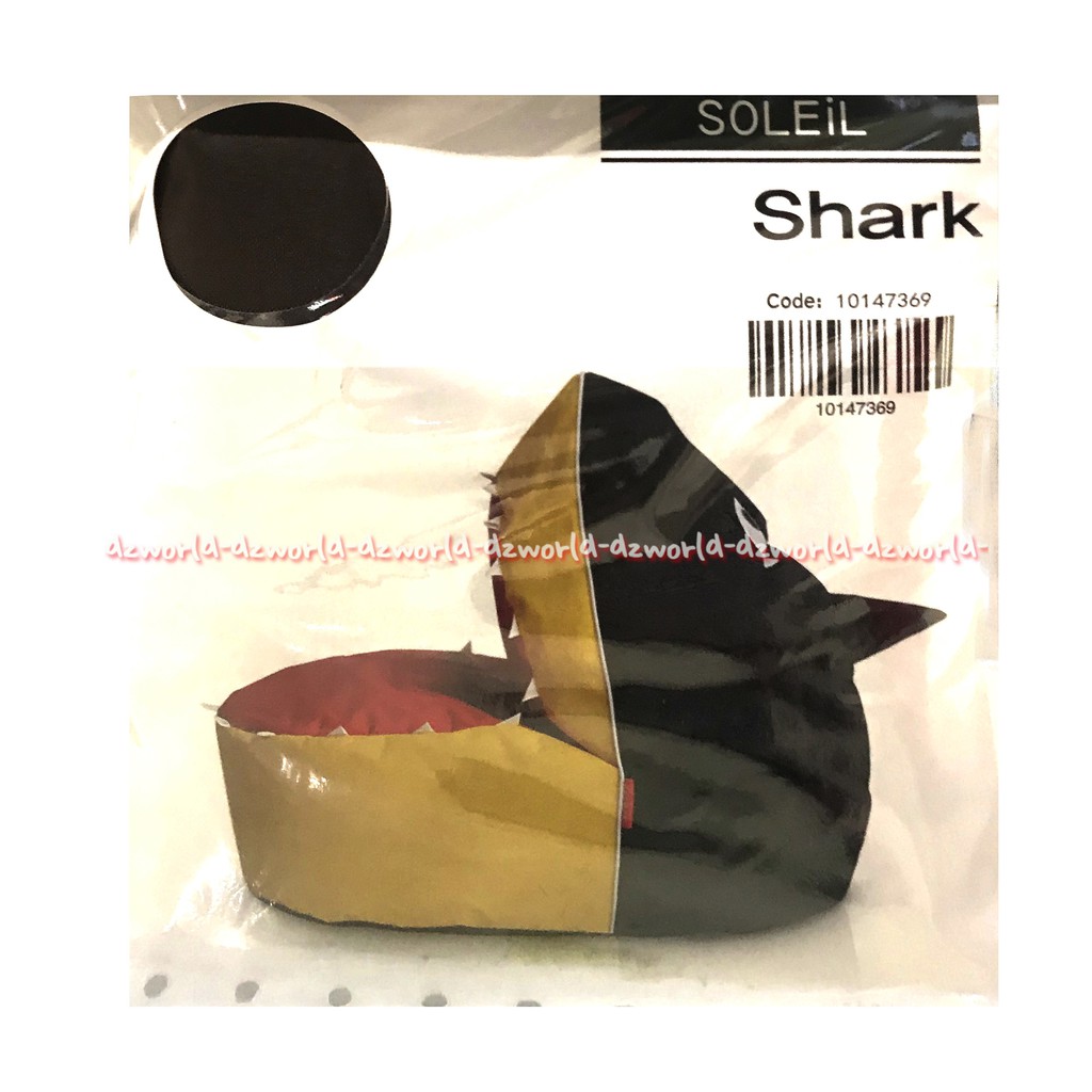 Soleil Shark Bean Bag Kursi Santai Motif Ikan Hiu Hitam Cover Bean Bag