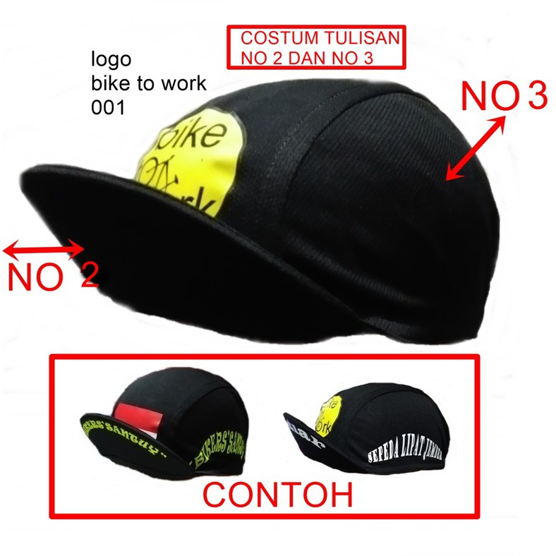 COSTUM PEMBIKINAN CYCLING CAP KOMUNITAS TOPI  SEPEDA  GANTI 