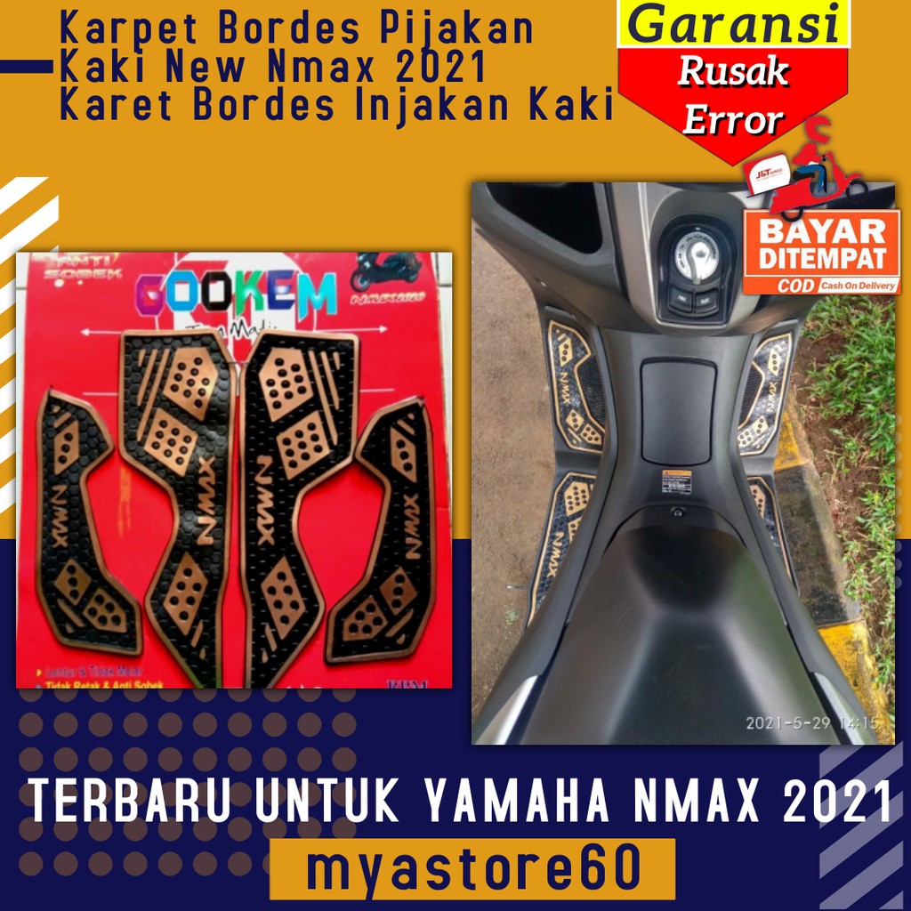 Karpet Bordes Pijakan Kaki New Nmax 2021 Karet Bordes Injakan Kaki Yamaha All New N max 2021