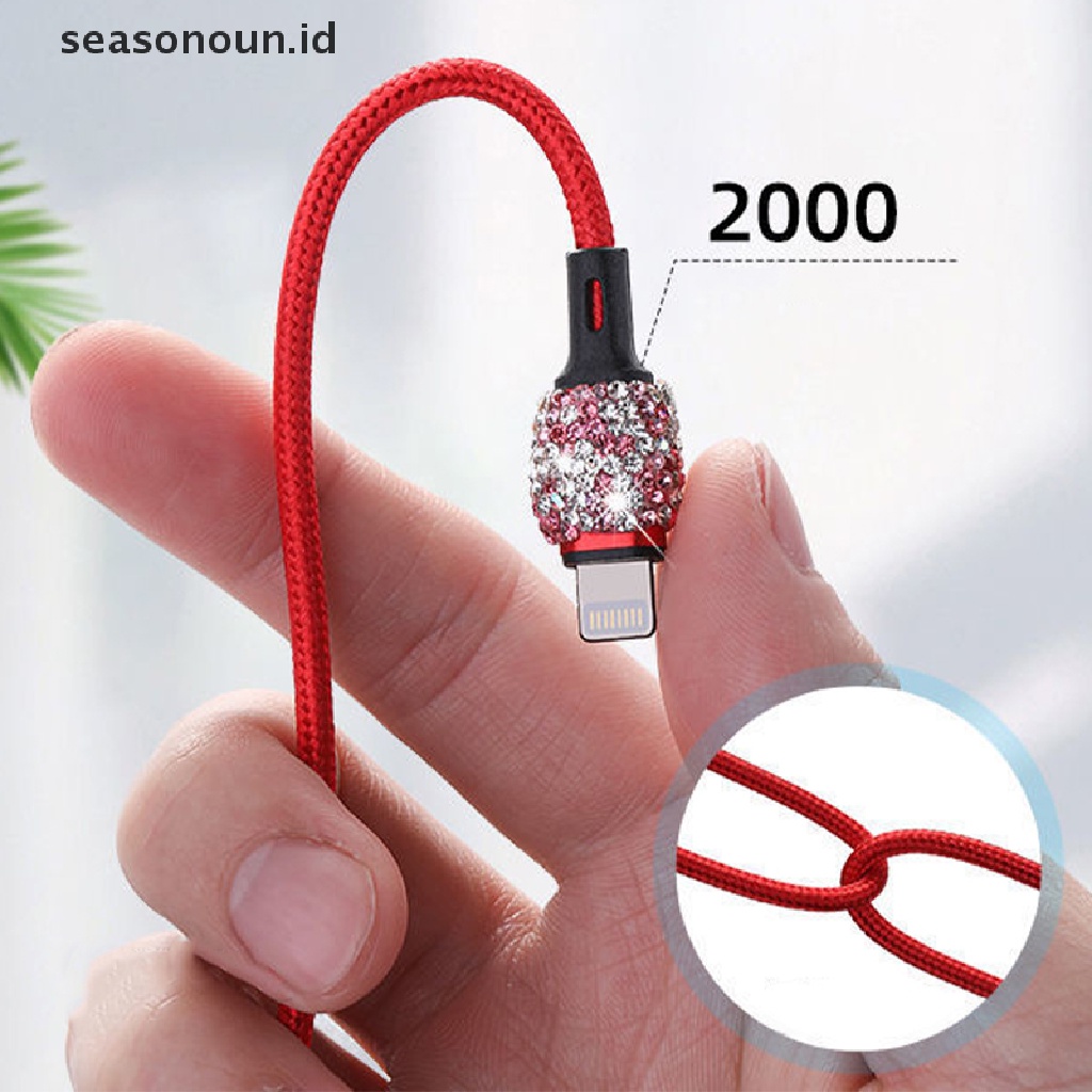 【seasonoun】 Car Phone Safety Hammer Charger Dual USB Fast-Charged Diamond Charger with Cable .