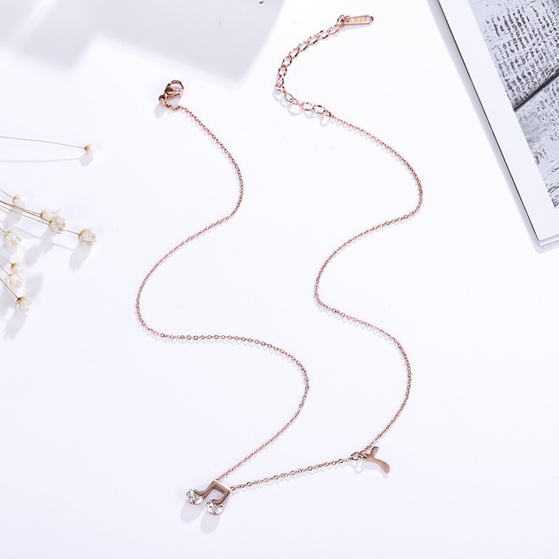 Kalung melodi zircon titanium anti karat harga grosir bisa cod