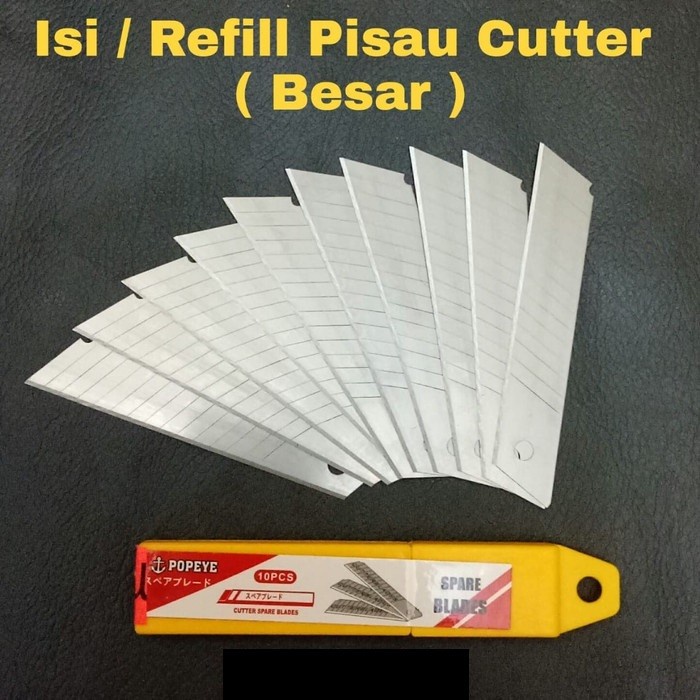 

Isi Karter Refill pisau cutter 10 pics ukuran besar universal