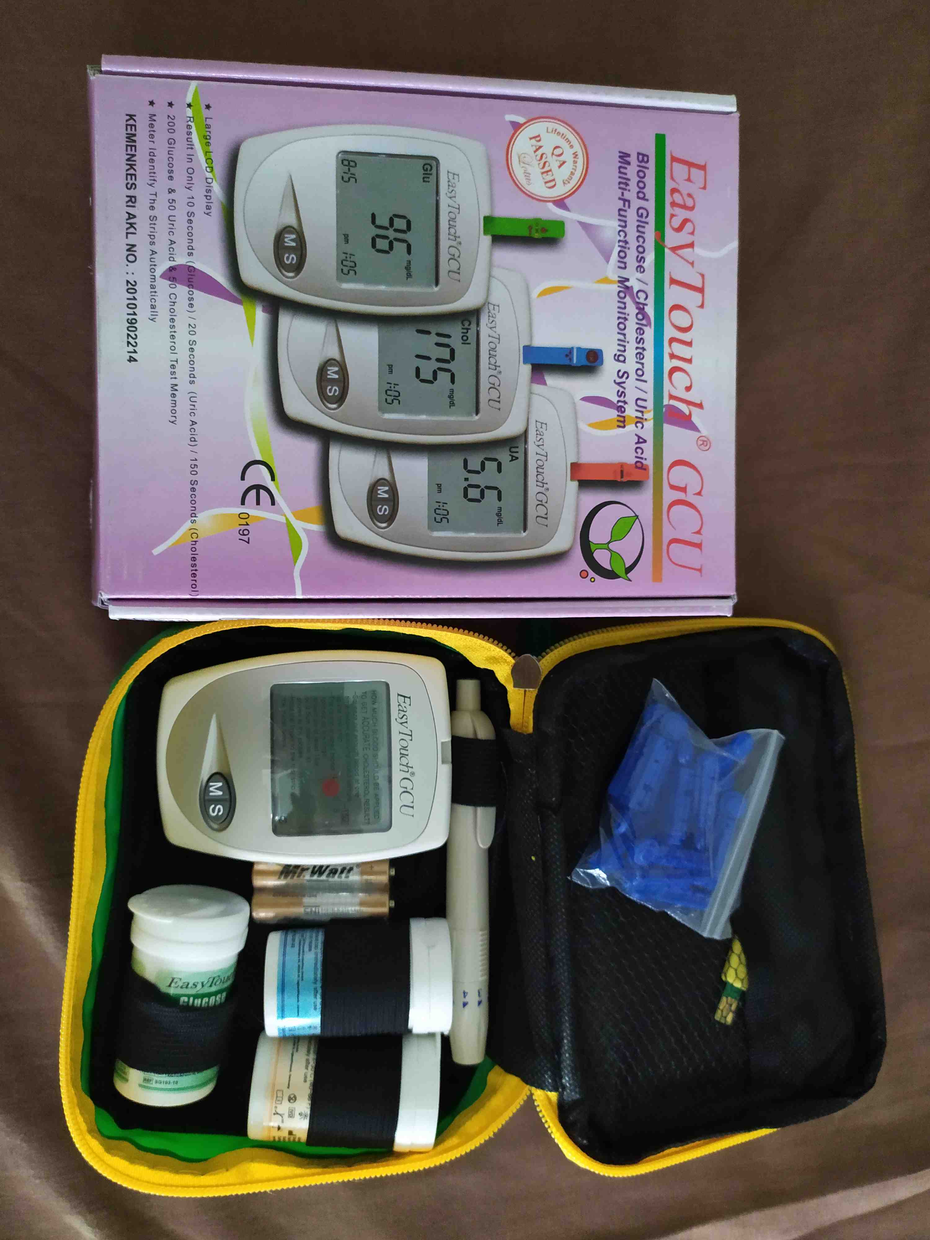 EASY TOUCH 3 IN 1 UNIT MESIN ALAT CEK GULA DARAH ASAM URAT