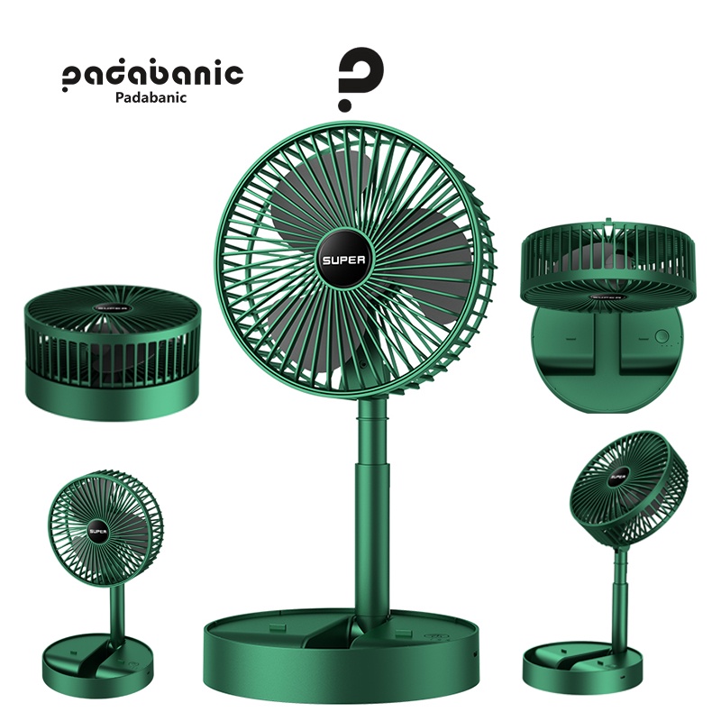 PADABANIC KIPAS ANGIN LIPAT / KIPAS MEJA / KIPAS ANGIN PORTABLE PUTAR 180 PORTABLE MINI FAN RECHARGE