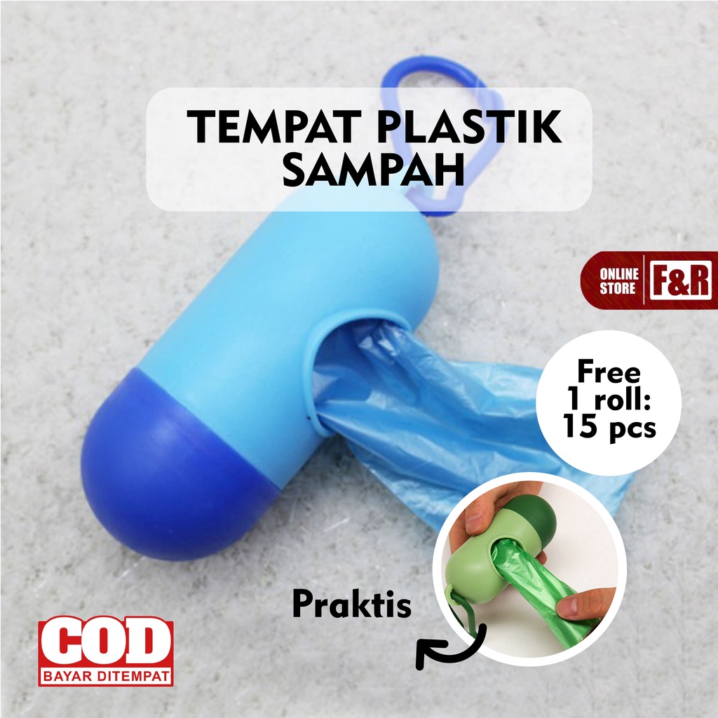 Tempat Sampah Mini Kecil Dispenser Kantong Plastik Sampah Kotoran Hewan Tempat Kresek Bekas Popok