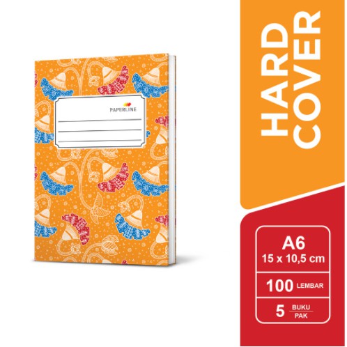 

[PCS] BUKU TULIS HARD COVER PAPERLINE A6 OKTAVO 100 LEMBAR