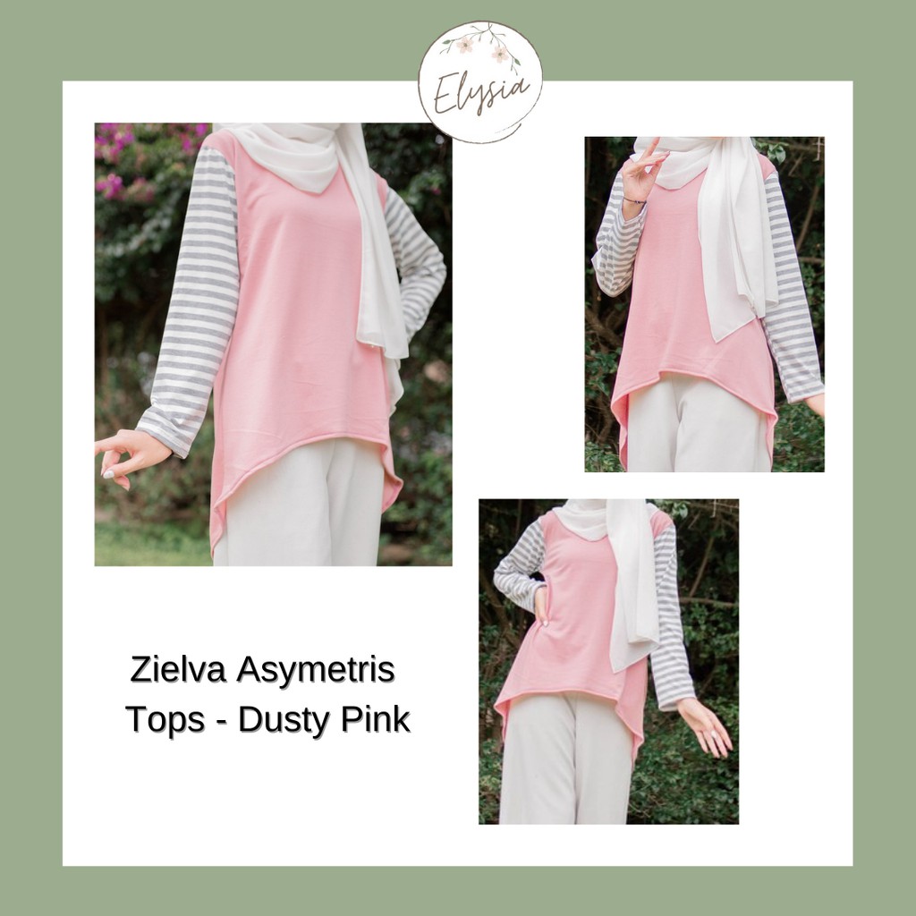 Zielva Asymetris Tops - Baju Wanita Murah Fashion Muslim