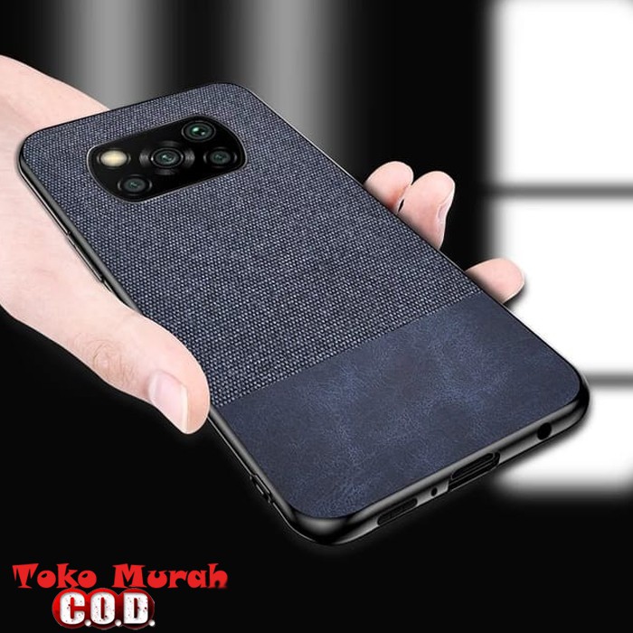 Premium Canvas Case POCO X3 NFC - Casing POCO X3 NFC Case Denim