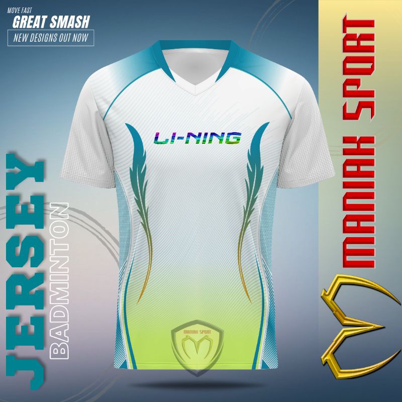 KBL-FTHR - KAOS BADMINTON BAJU BULUTANGKIS LN FEATHER JERSEY PREMIUM SABLON DTF