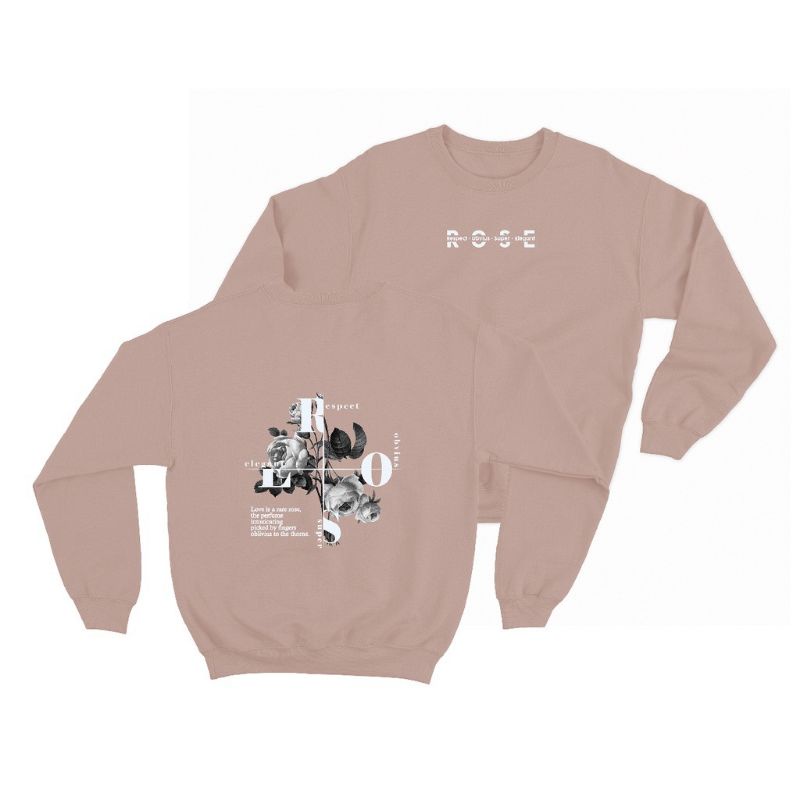 Sweater crewneck pria wanita (Rose)