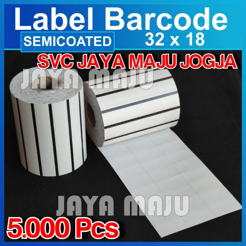

32 X 18 BLACKMARK SEMICOATED - 3 LINE - FACE IN - ISI 5.000 PCS || CORE 1" || LABEL BARCODE PAKAI RIBBON THERMAL TRANSFER LABEL STIKER AKSESORIS HP HANDPHONE GARMEN FASHION TOKO SPAREPART || 32X18 LABEL BLACK MARK SEMICOAT - ISI 5000 PCS