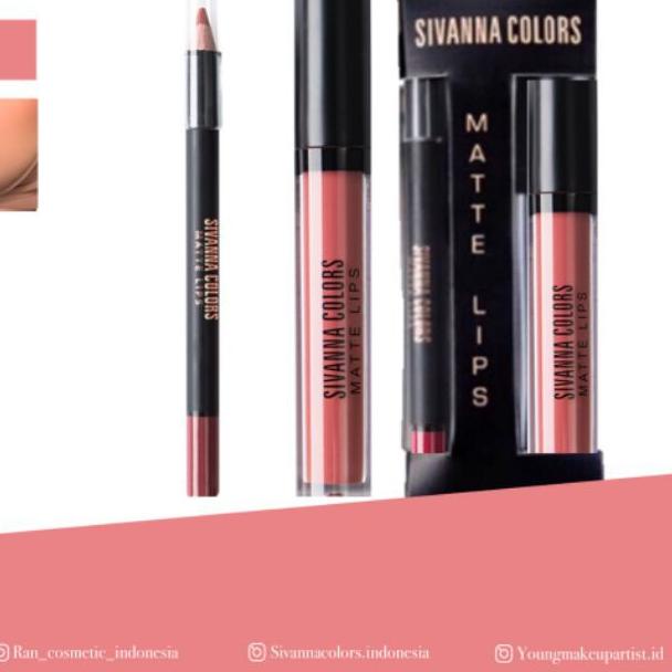 ☋ Sivanna colors Lipstik matte 2in1 varian accesories bedak RAN original Thailand ☆