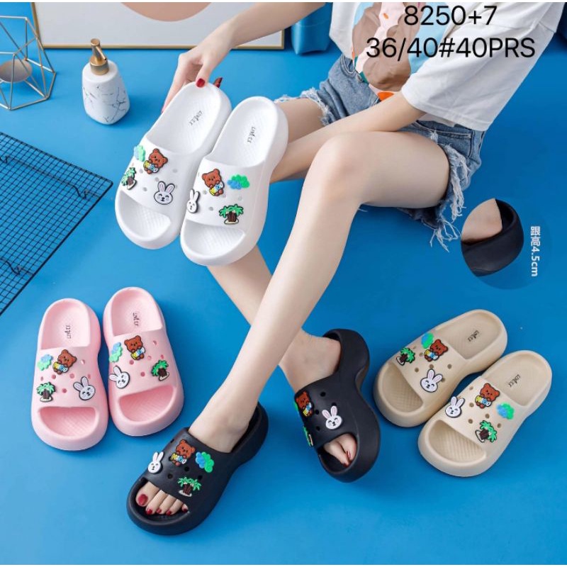 Sandal Fuji Sandal Viral Sandal Wedges Wanita Sandal Tebal Empuk