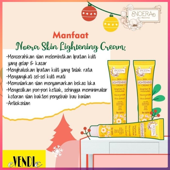 Noera Skin Lightening Cream - Armpit Cream Pemutih Lipatan Pemutih Ketiak Pemutih Selangkangan BPOM - Official Asli Grosir Murah 100%l