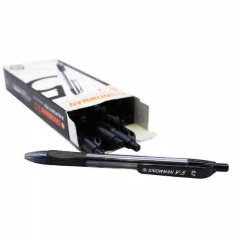 

Pulpen Snowman V5 Clicker Pen 0.7mm Per Lusin