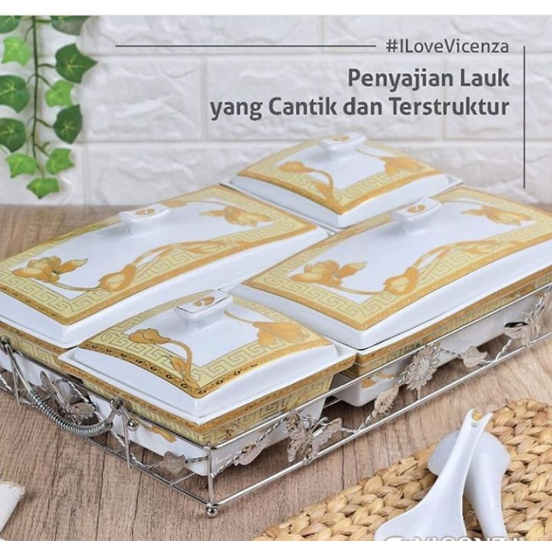 VICENZA MULTI CASSEROLE WITH BASKET B749 bC749 WADAH SAJI BERSEKAT