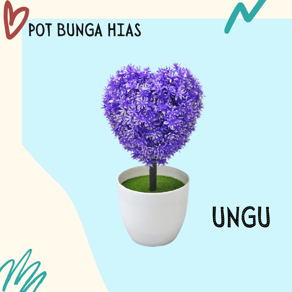 Satu7an PBP29 Tanaman Bunga Plastik Tanaman Hias Pot Bunga Dekorasi Rumah Artificial Flower-1