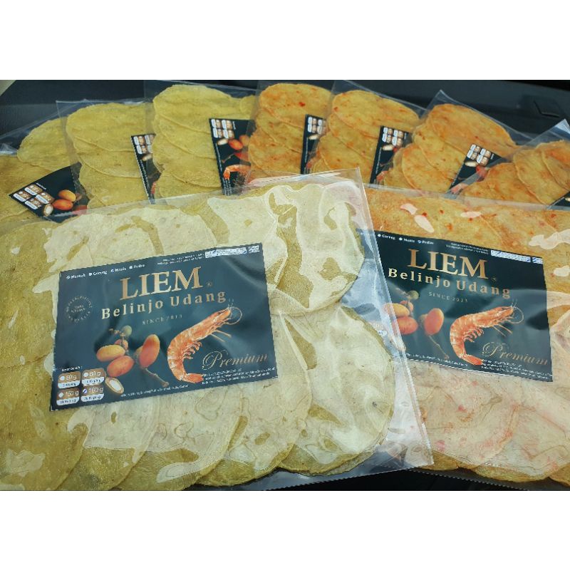 

Liem Belinjo Udang Premium MENTAH TEBAL isi 20keping Shrimp Crackers Snack Melinjo Mlinjo Blinjo