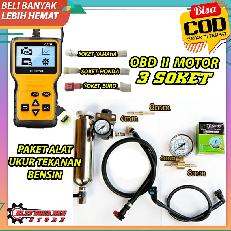 Paket scanner obd 2 yamaha honda euro 5 dan alat injeksi