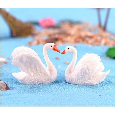 Miniatures - Terrariums - Fairy Garden - Animal_Swan Couple (2pcs)