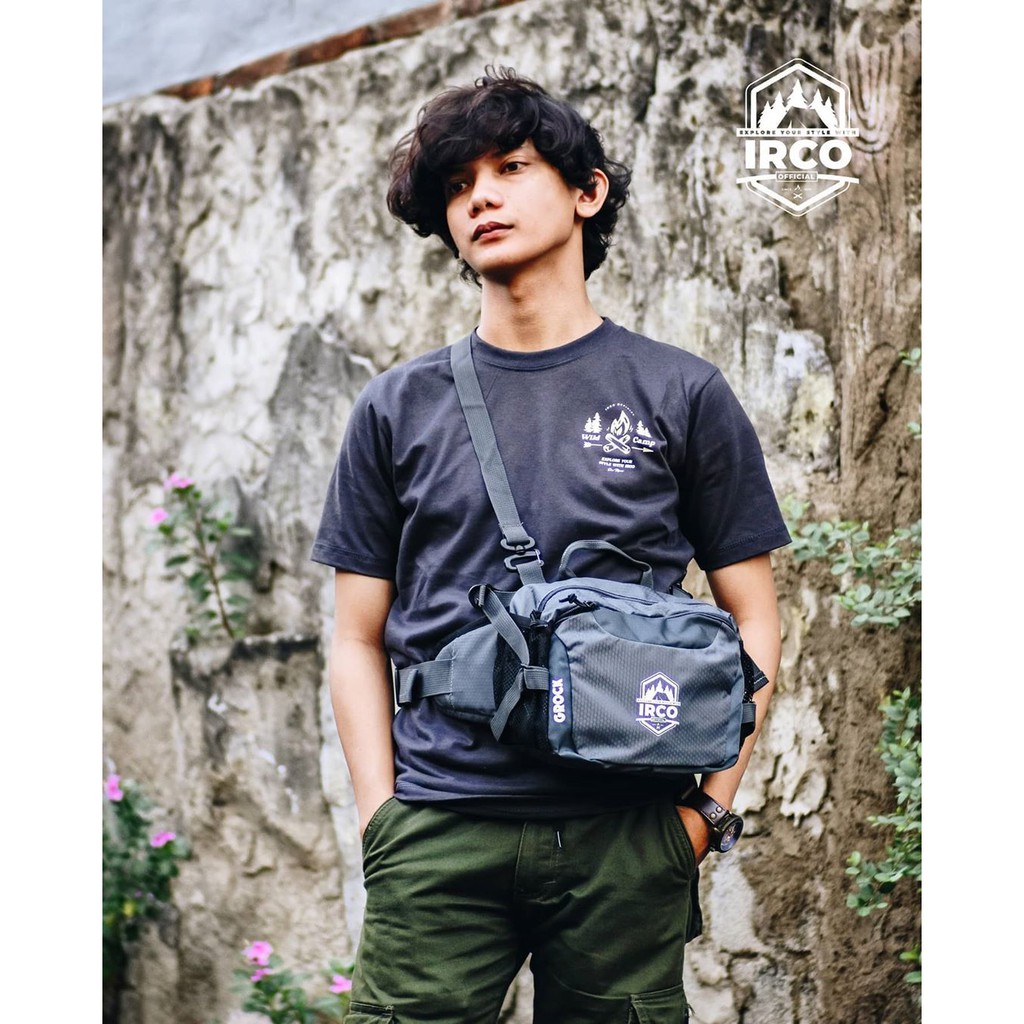 Irco official grock tas pinggang dan selempang pria original - Waistbag cowok murah - Tas selempang