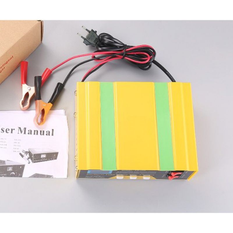 Charger Aki Mobil Lead Acid Smart Battery Charger 12V/24V 6-105AH - MF-2B - Yellow--OTOHEROES