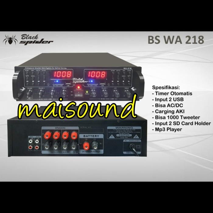 AMPLIFIER BLACK SPIDER BS WA 218 AMPLI WALET BLACKSPIDER BS WA218 ORI