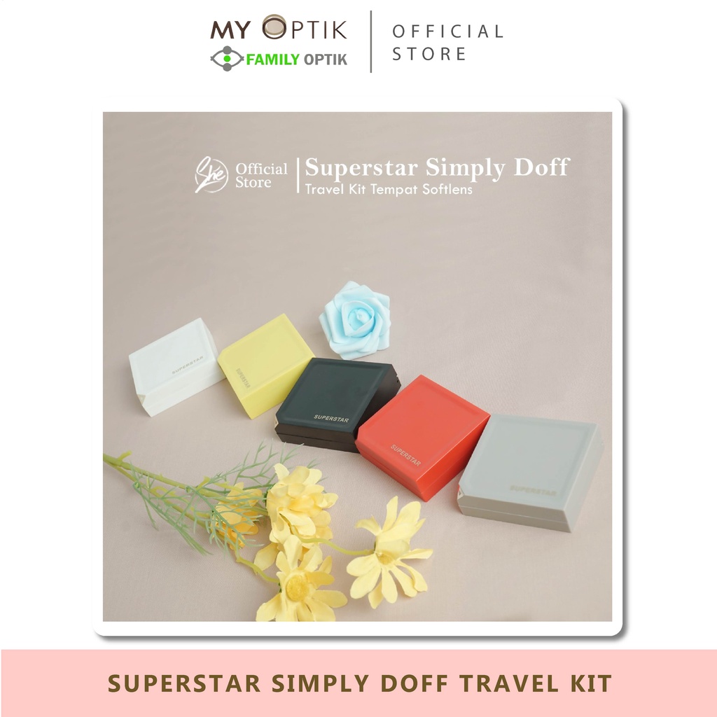 Kotak Lensa Superstar Simply Doff travel kit tempat softlens