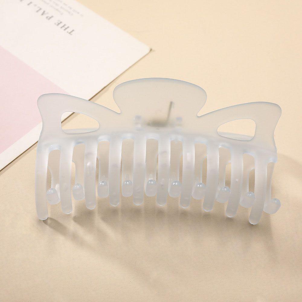 NEEDWAY Frosting Hair Claw Lucu Elegan Geometris Hiu Klip Hiasan Kepala Besar Cuci Muka Mandi Gadis Wanita Hair Clip