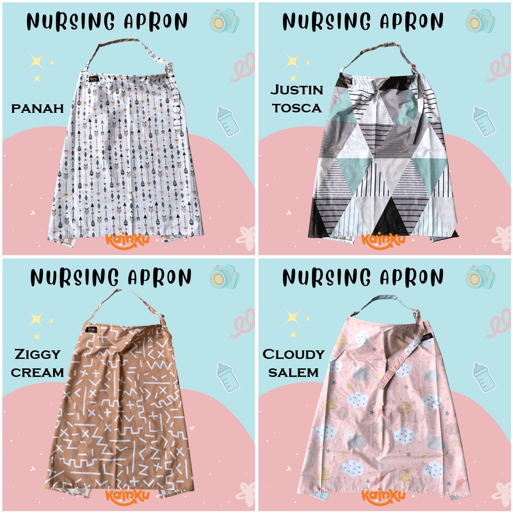 Apron Menyusui Nursing Cover Double Layer Katun Bolak Balik Kualitas No 1 Shopee