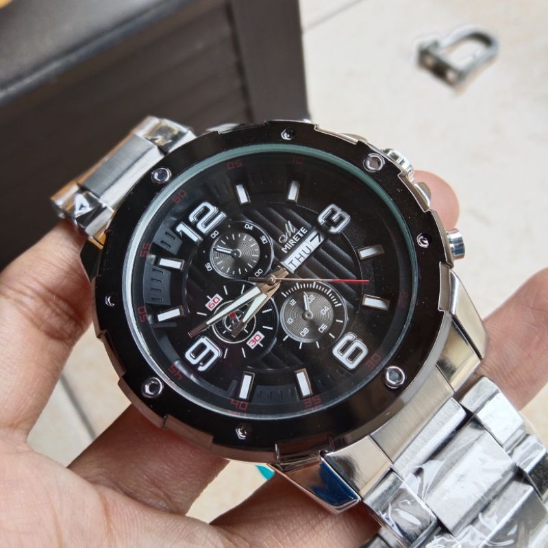 SS.id READY JAM TANGAN PRIA TALI RANTAI MIRETE ORIGINAL TANGGAL AKTI .