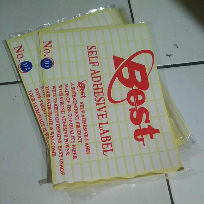 

label kosong/label kertas polos. self adhesive label/ label perekat kertas.