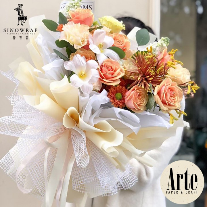 

iDk90 1 Roll Mesh Kotak Kertas Buket Korea Bunga Flower Wrapping Paper Kado Roll Arte Grosir Jakarta