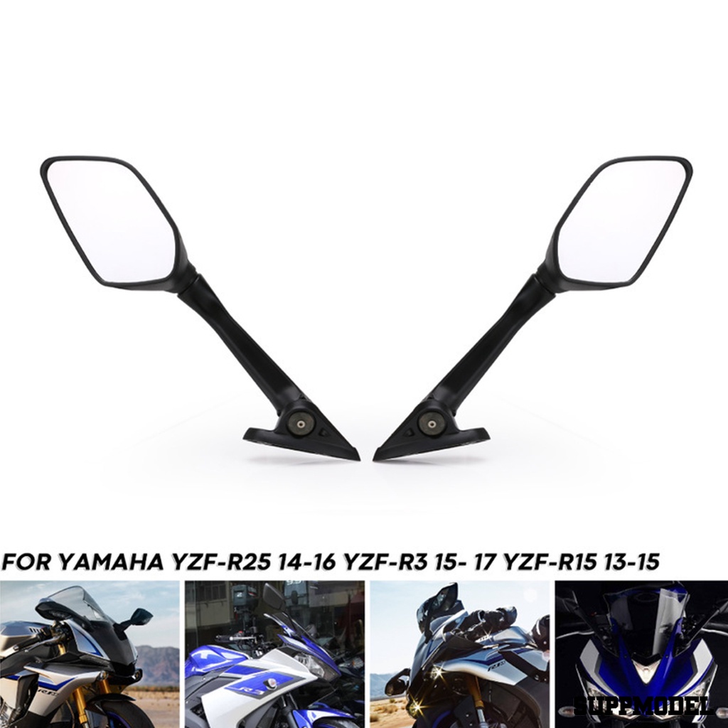 SPM 2Pcs Motorcycle Rear View Mirrors Replacements Side Mirrors for Yamaha YZF-R25 14-16/YZF-R3 15-17/YZF-R15 13-15