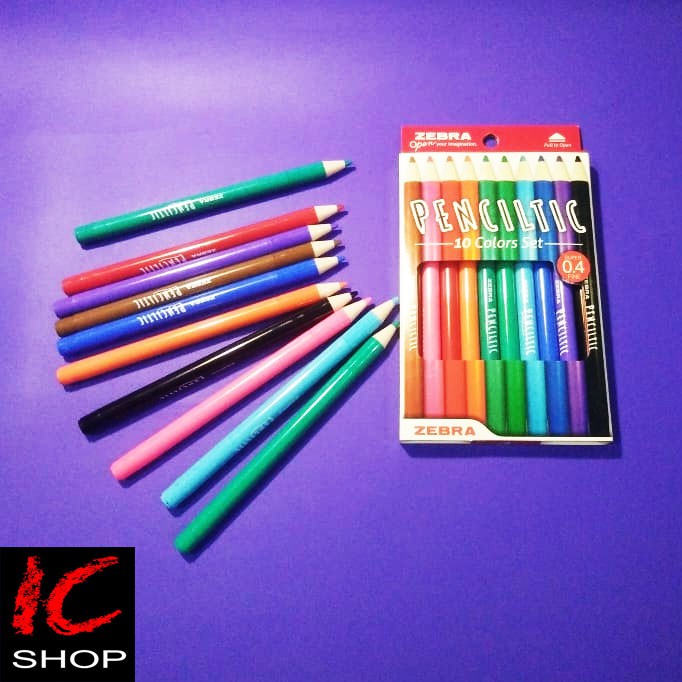 

1 set zebra penciltic / pulpen warna
