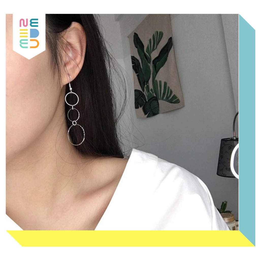 NEEDED.ID JKT | Kintan Earrings / Anting Korea Bulat Kekinian Modern Fashion / Tindik / Anting Circle