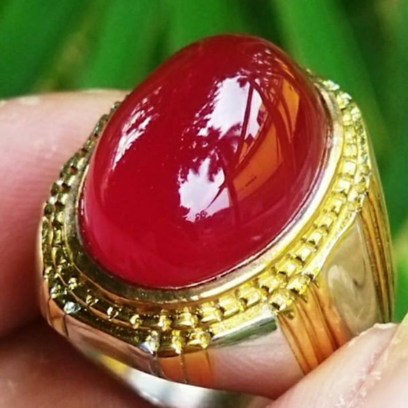 CINCIN PRIA BATU AKIK RED BARON ASLI 100%ORIGINAL