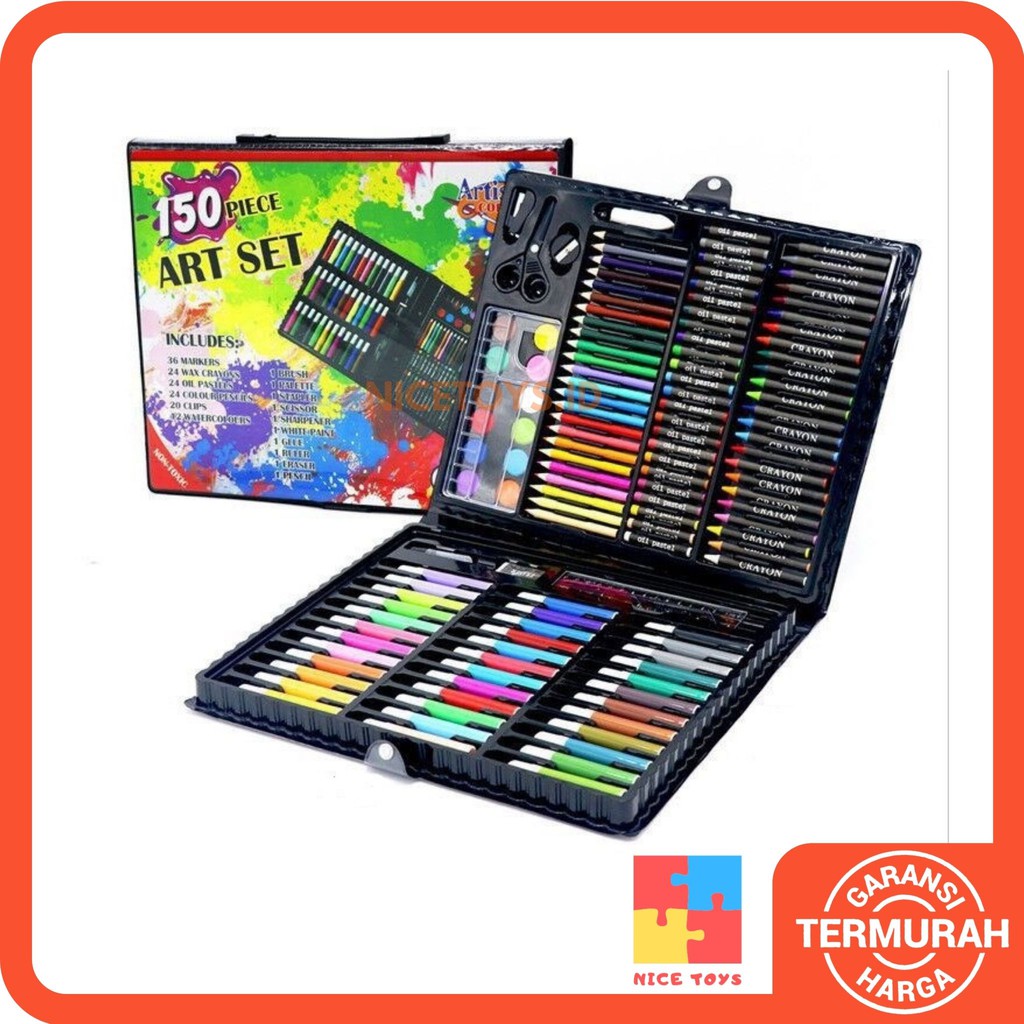 Art Set 150 Crayon Set Krayon Set Krayon Anak Crayon Anak Pensil Warna Anak Spidol Anak Cat Air Anak Alat Mewarnai Alat Menggambar Painting Set Painting Kit Set