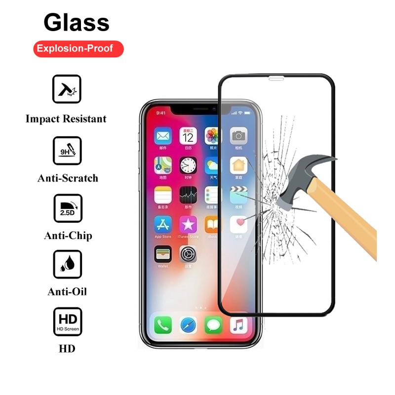 PROMO Tempered Glass APPLE Iphone X, Iphone XS, Iphone XR TG Layar FULL COVER Anti Gores Kaca