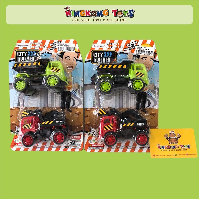 MAINAN TRUCK KONSTRUKSI PLASTIK 2 PCS SIM 778 / MAINAN TRUCK PASIR / MAINAN TRUCK BAK / 05030197